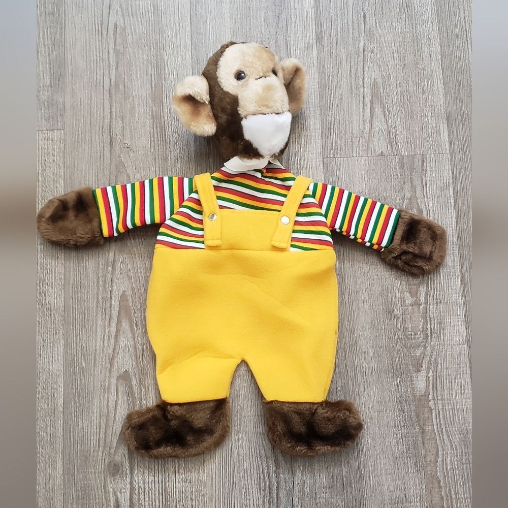 BACKPACK Monkey Pajama keeper plush Vintage interpur monkey.